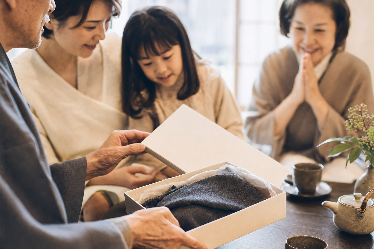 現代の贈答文化｜家族で品を楽しむ場面